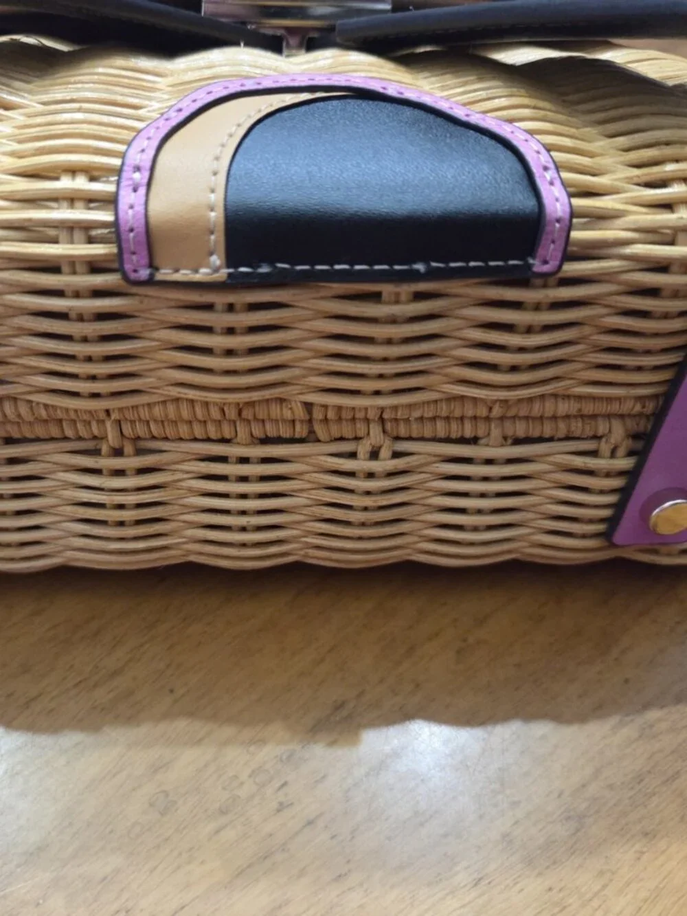 Kate Spade New york Tee Time Wicker 3D Windmill Top-handle Bag